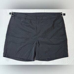 BUGATCHI Men's black nylon swim trunks size 38